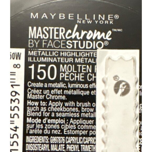 Maybelline Master Chrome Metallic Highlighter 150 Molten Peach - Picture 4 of 5